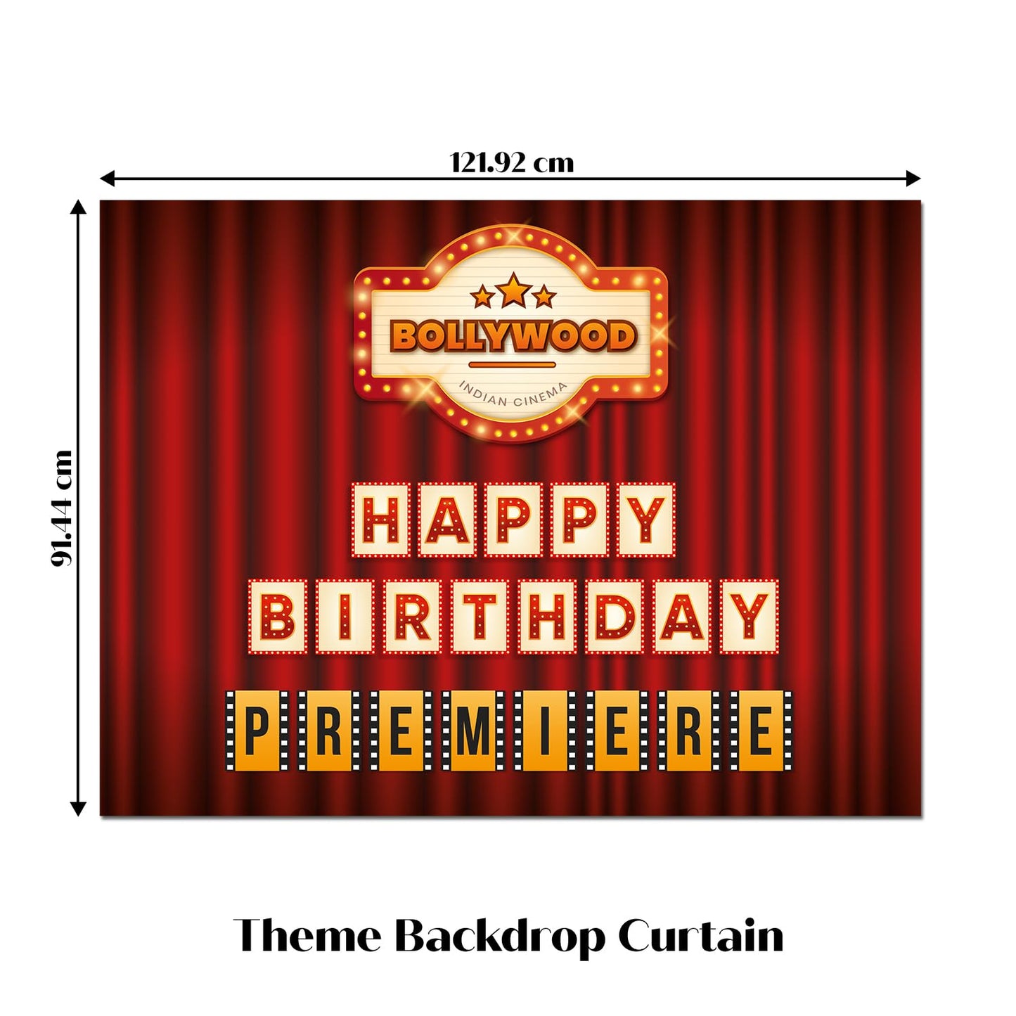 Just Party Bollywood Movie Night Theme Party Decoration - 100 pcs Happy Birthday Decoration Kit for Kids
