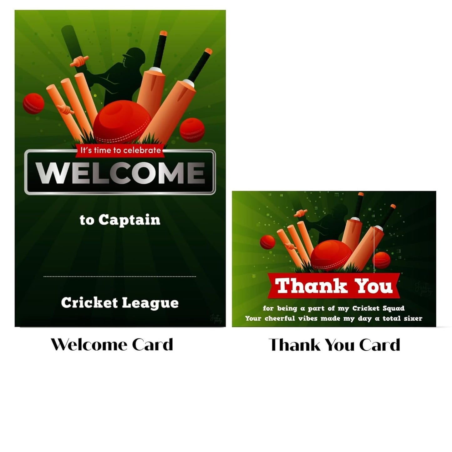 Just Party Cricket Theme Party Decoration - 37 pcs Happy Birthday Decoration Kit for Kids