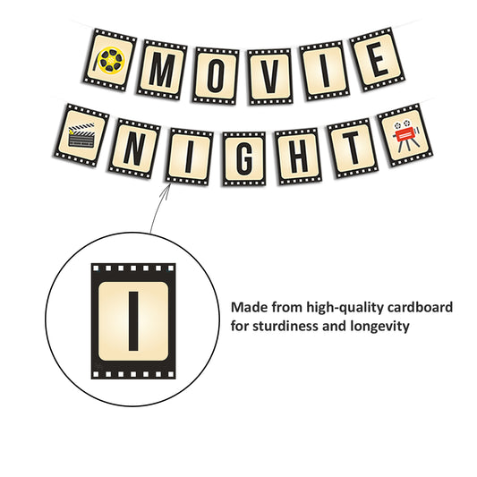 Just Party Bollywood Movie Night Theme Happy Birthday Banner