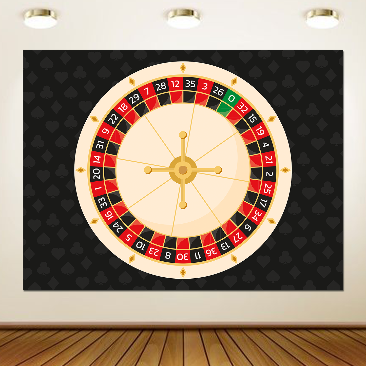 Just Party Casino Theme Backdrop Curtain for Birthday