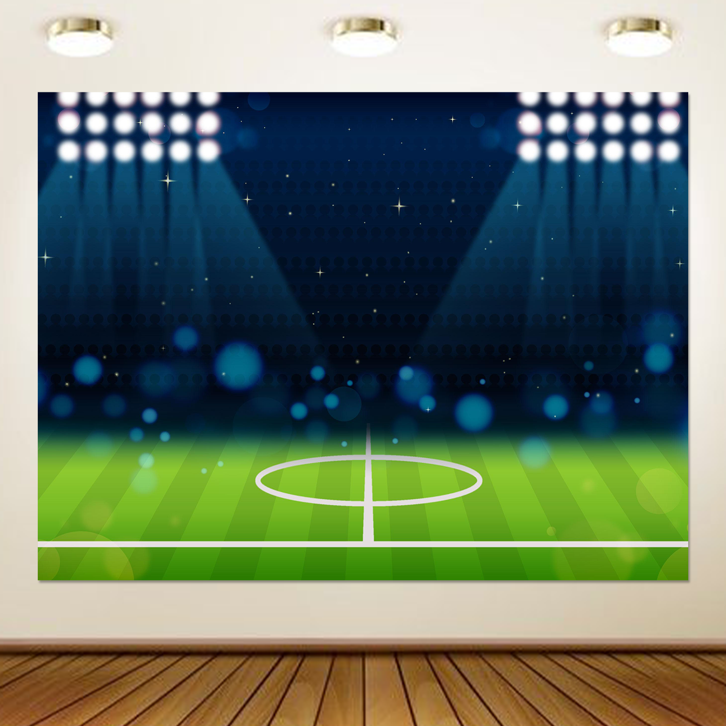 Just Party Football Theme Backdrop Curtain for Birthday