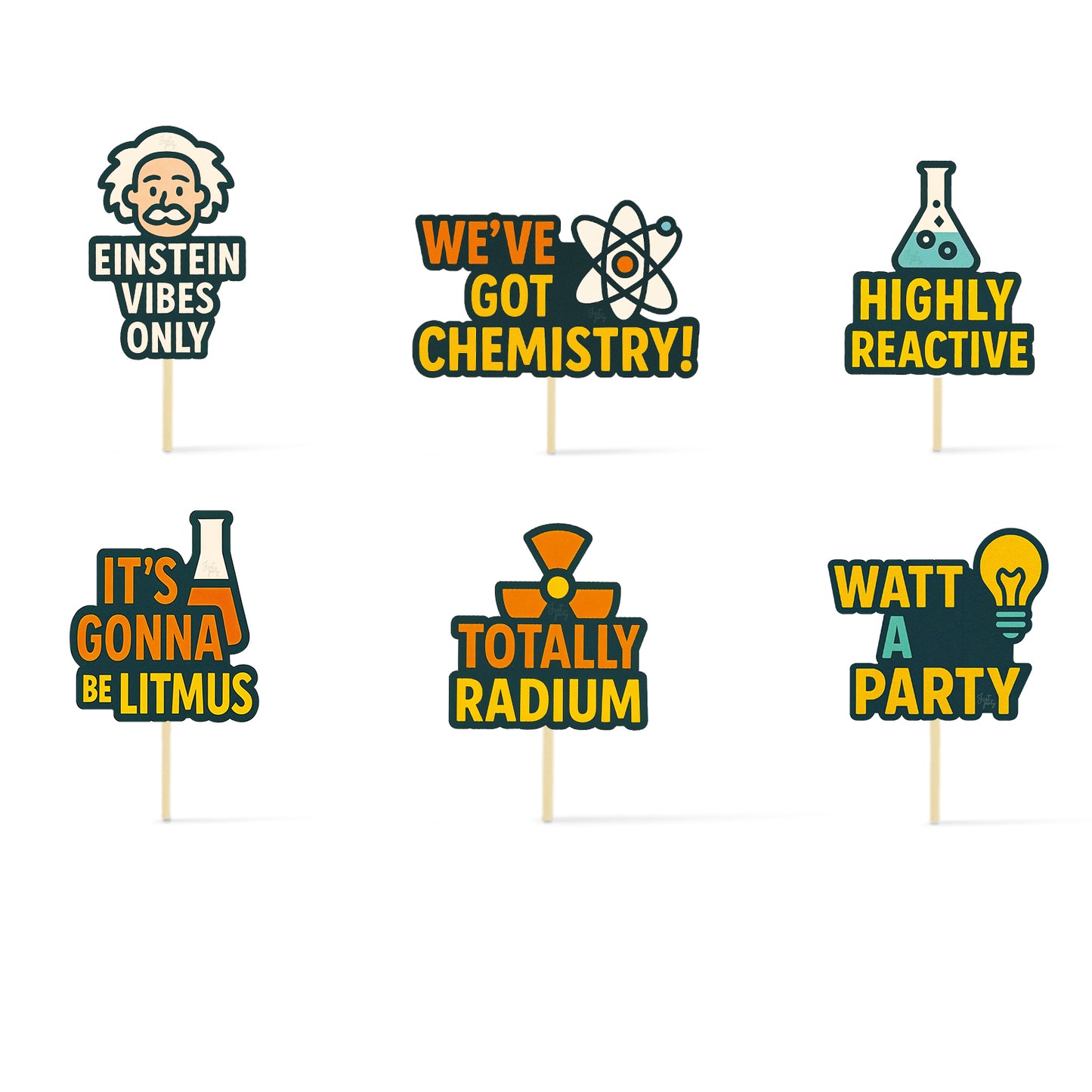 Just Party Mining Theme Cake Topper & Photo Props / Muffin Toppers