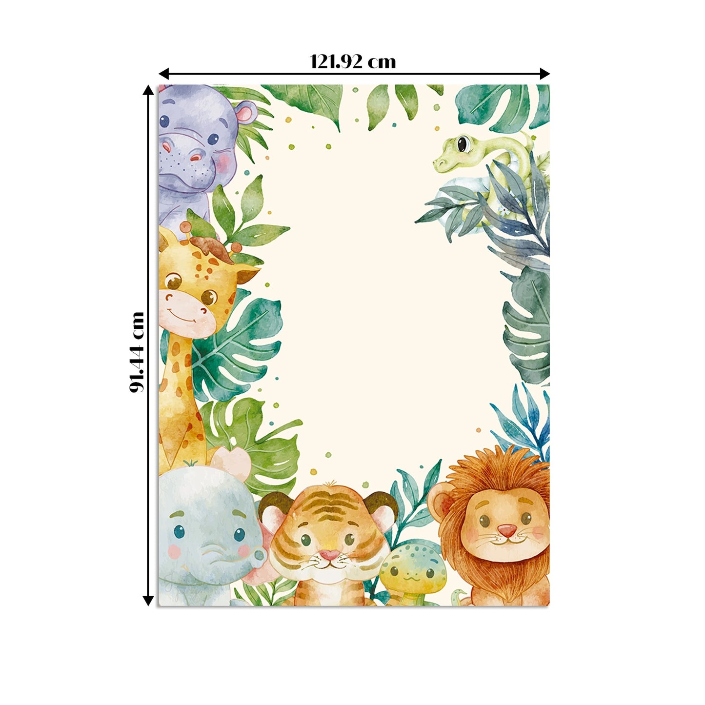 Just Party Jungle Theme Backdrop Curtain for Birthday