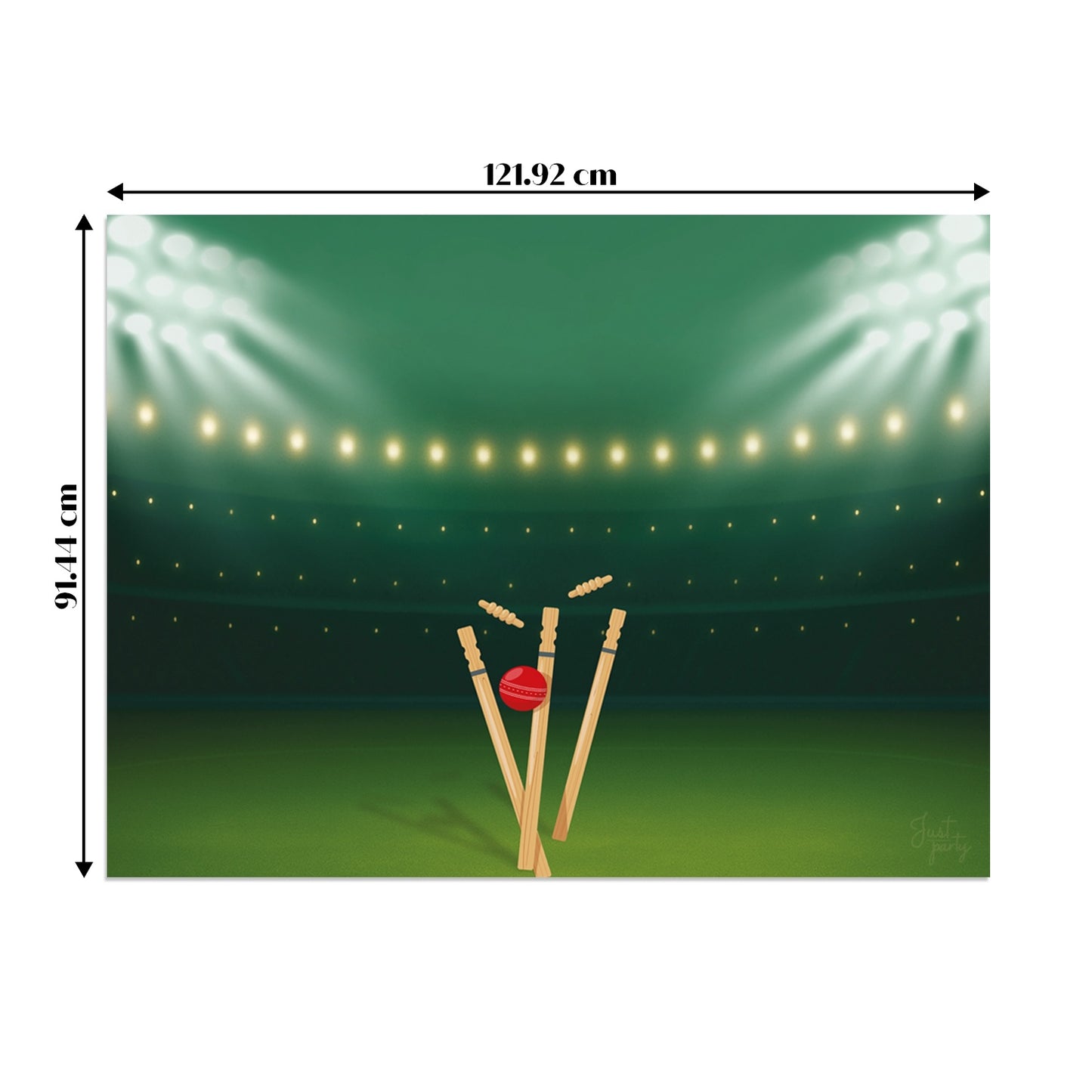 Just Party Cricket Theme Backdrop Curtain for Birthday