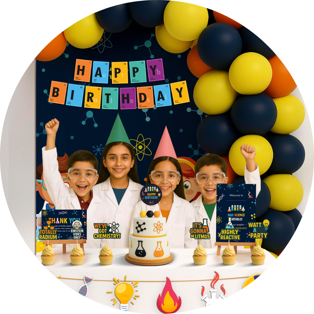 Science Theme Birthday Decoration