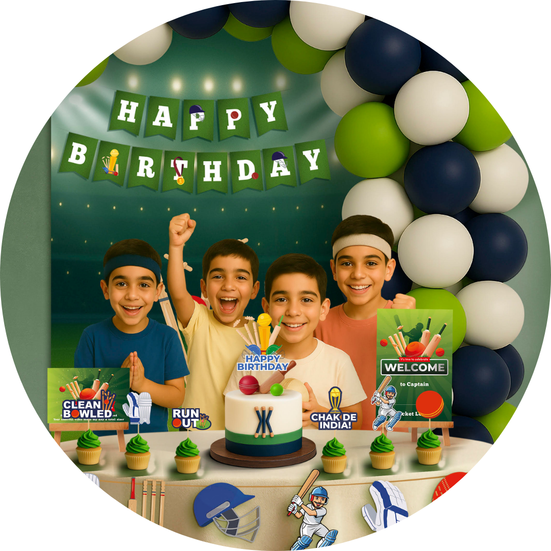 Cricket Theme Birthday Decoration