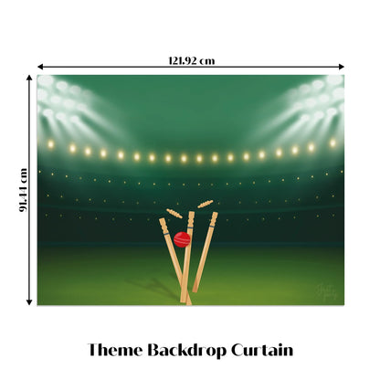 Just Party Cricket Theme Party Decoration - 100 pcs Happy Birthday Decoration Kit for Kids