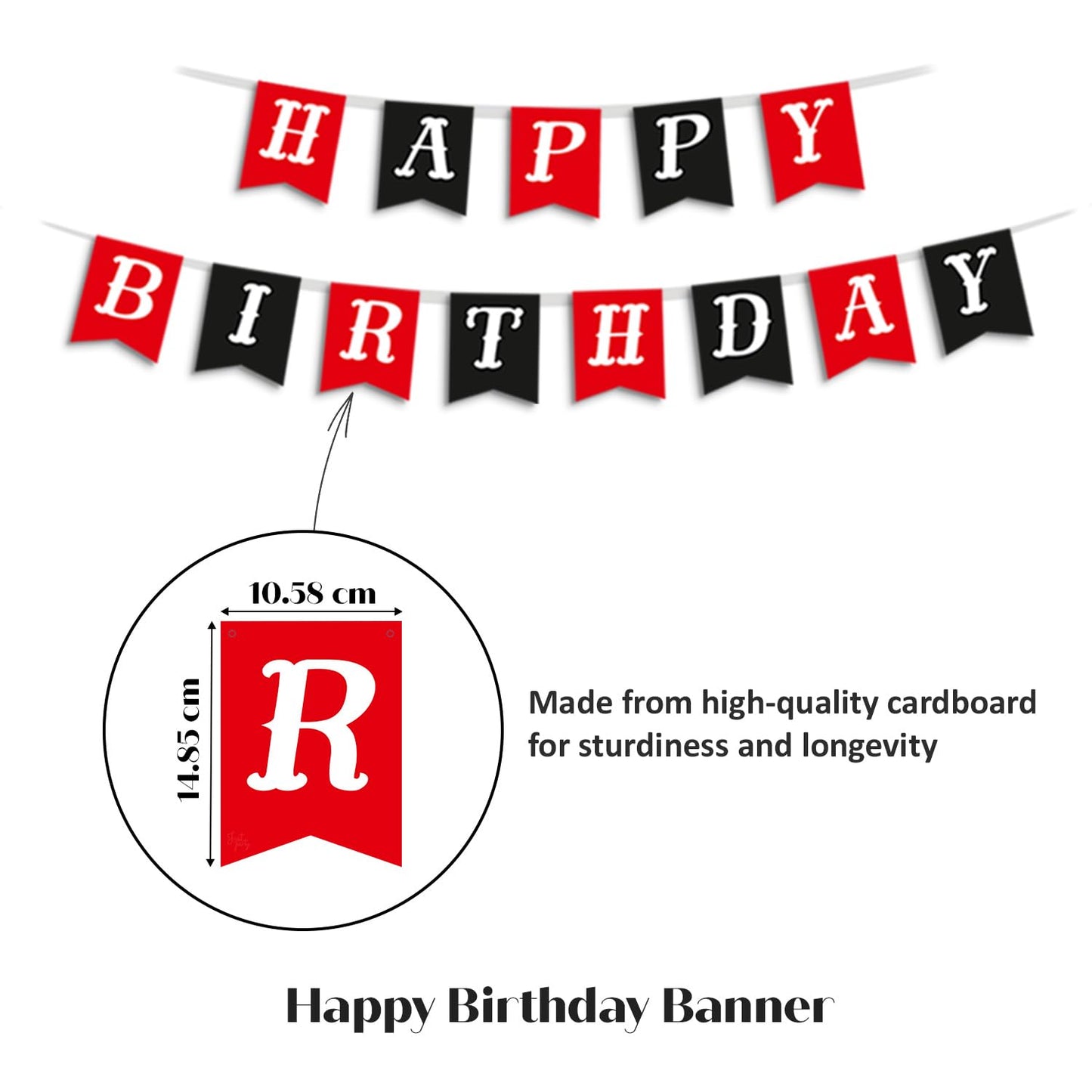 Just Party Pirates Theme Party Decoration - 37 pcs Happy Birthday Decoration Kit for Kids