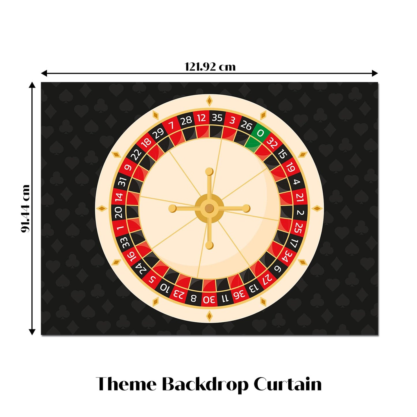 Just Party Casino Theme Party Decoration - 100 pcs Happy Birthday Decoration Kit for Adults