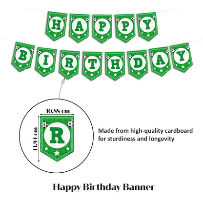 Just Party Football Theme Party Decoration - 37 pcs Happy Birthday Decoration Kit for Kids