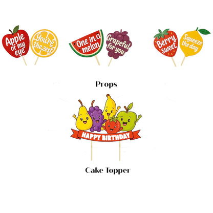 Just Party Fruits Theme Party Decoration - 37 pcs Happy Birthday Decoration Kit for Kids