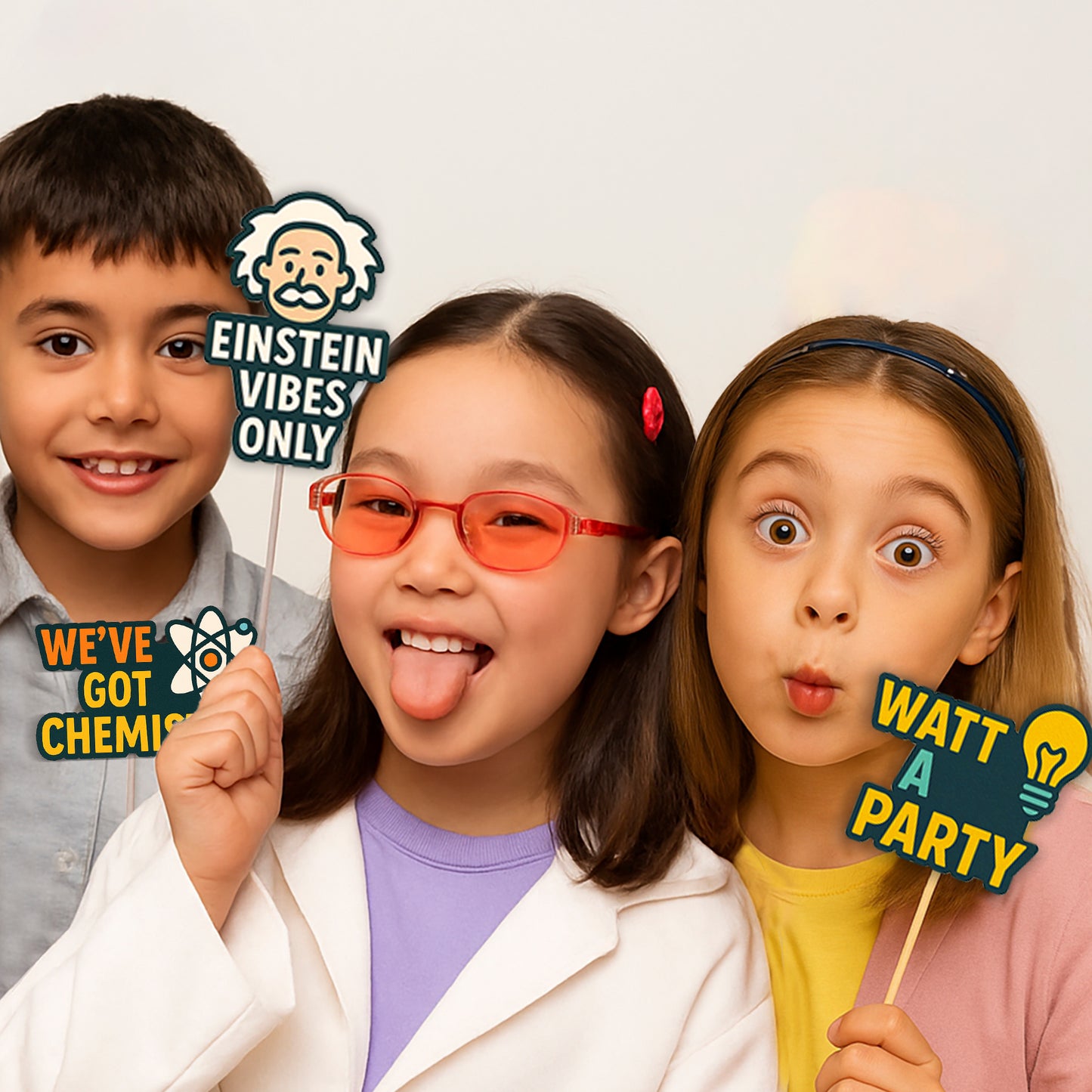 Just Party Science Theme Cake Topper & Photo Props / Muffin Toppers