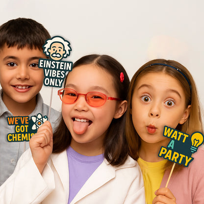Just Party Science Theme Cake Topper & Photo Props / Muffin Toppers