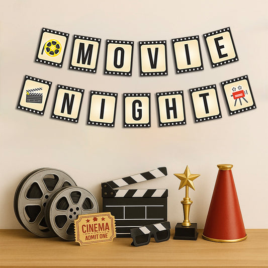Just Party Bollywood Movie Night Theme Happy Birthday Banner