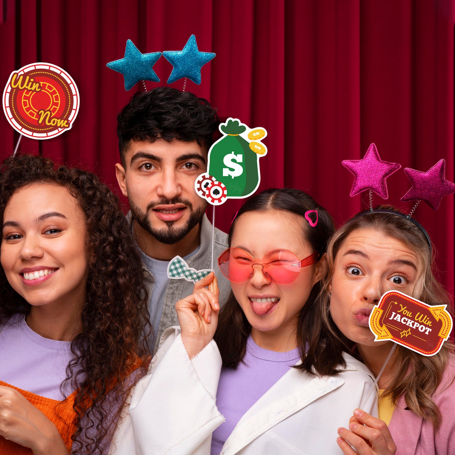 Just Party Casino Theme Cake Topper & Photo Props / Muffin Toppers