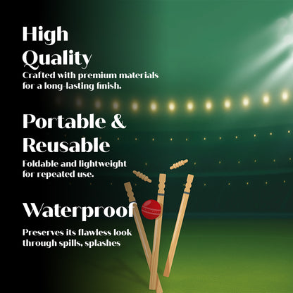 Just Party Cricket Theme Backdrop Curtain for Birthday