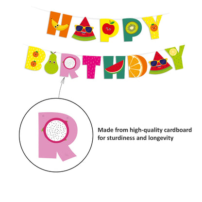 Just Party Fruits Theme Happy Birthday Banner