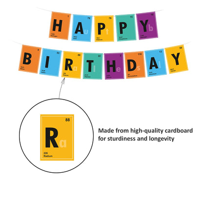 Just Party Science Theme Happy Birthday Banner
