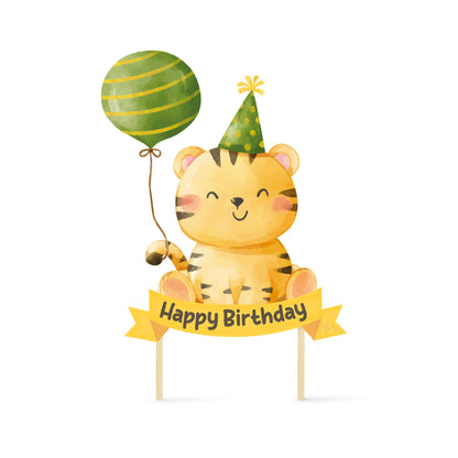 Just Party Jungle Theme Cake Topper & Photo Props / Muffin Toppers