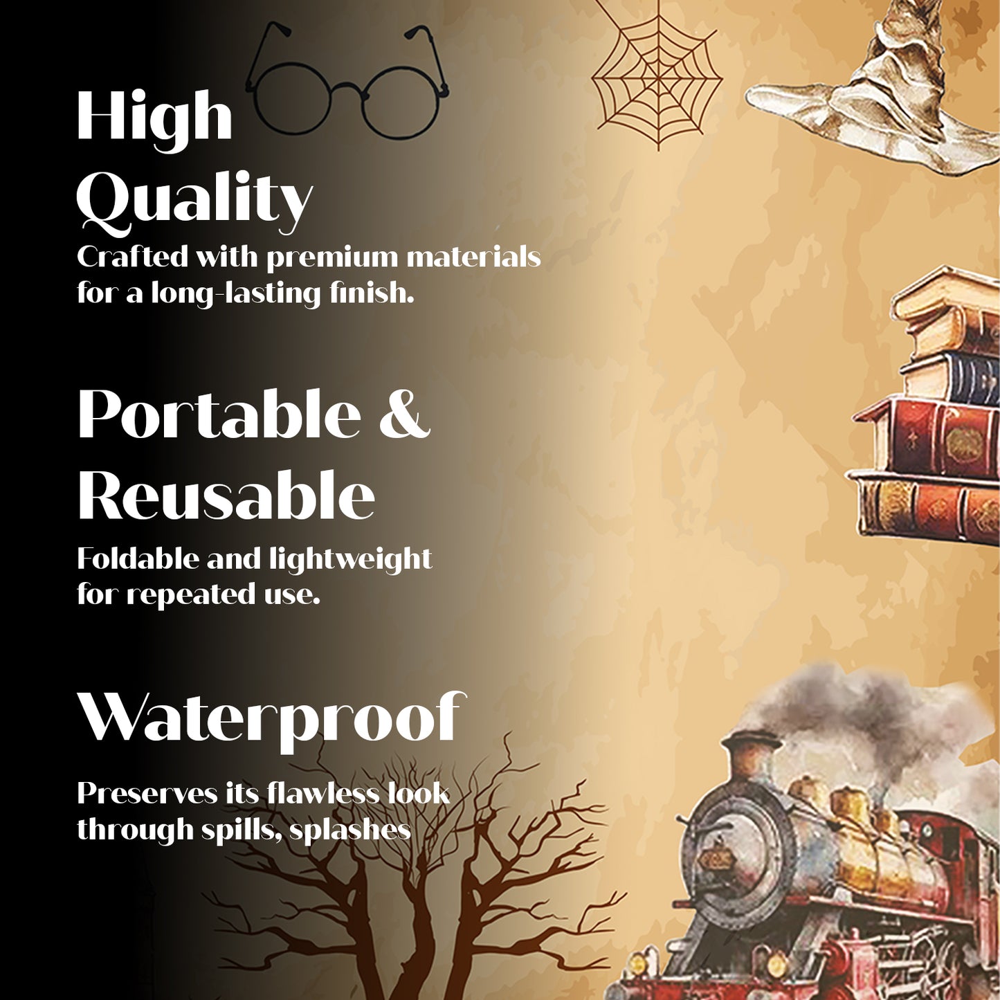 Just Party Wizard Theme Backdrop Curtain for Birthday