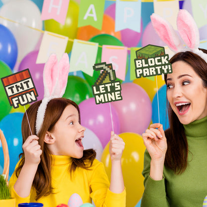 Just Party Mining Theme Cake Topper & Photo Props / Muffin Toppers