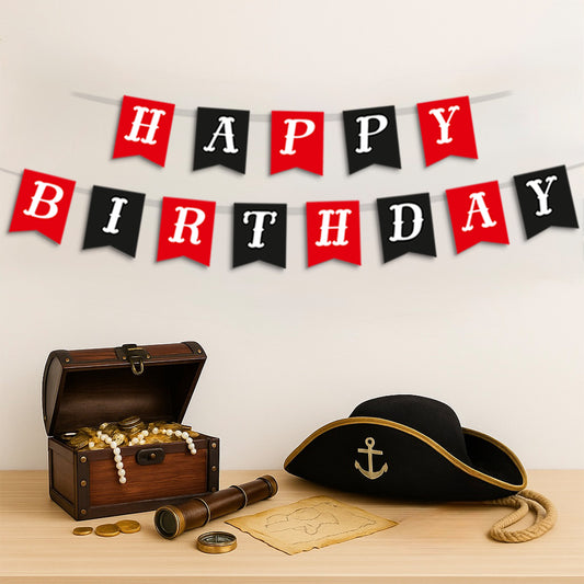 Just Party Pirates Theme Happy Birthday Banner