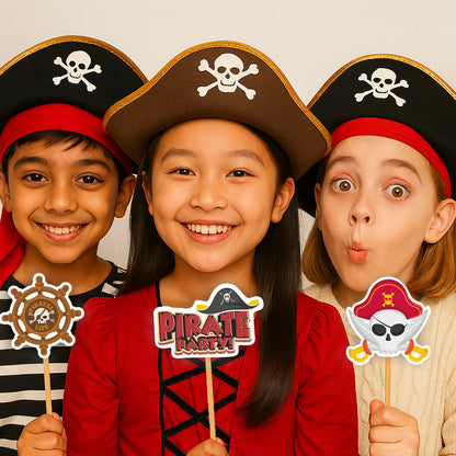 Just Party Pirates Theme Cake Topper & Photo Props / Muffin Toppers