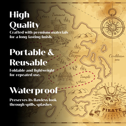 Just Party Pirates Theme Backdrop Curtain for Birthday