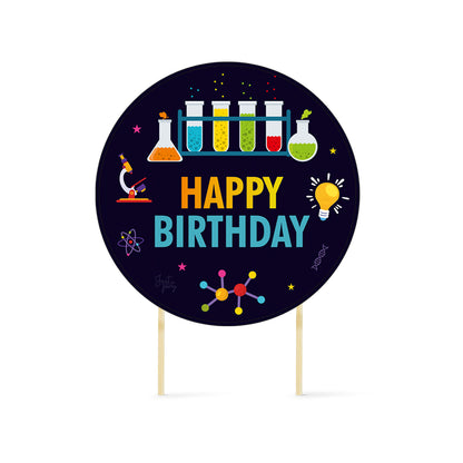 Just Party Science Theme Cake Topper & Photo Props / Muffin Toppers