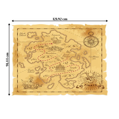 Just Party Pirates Theme Backdrop Curtain for Birthday