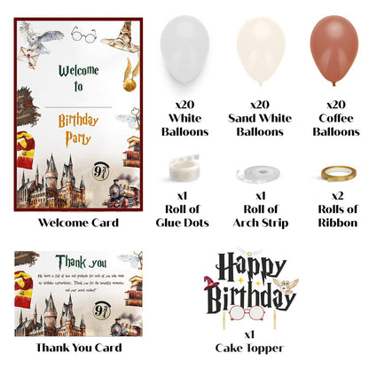 Just Party Magical Boy Theme Party Decoration - 100 pcs Happy Birthday Decoration Kit for Kids
