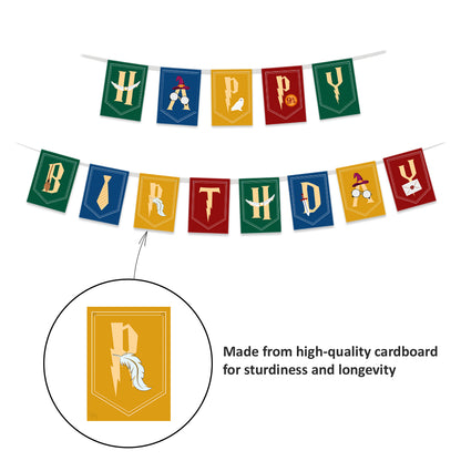 Just Party Wizard Theme Happy Birthday Banner