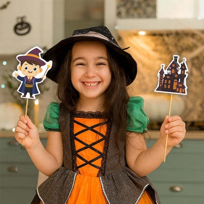 Just Party Wizard Theme Cake Topper & Photo Props / Muffin Toppers